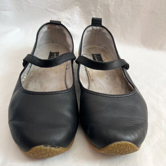 Lacoste mary jane shoes flat sneaker black leather ankle strap womens 8 y2k - Picture 2 of 12